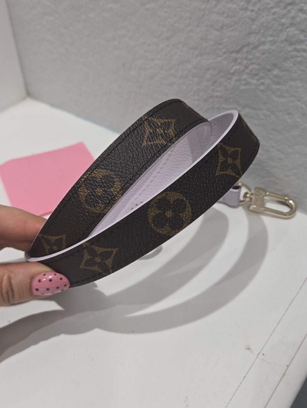 Louis Vuitton Monogram and Lilac Crossbody Strap - Picture 3 of 4
